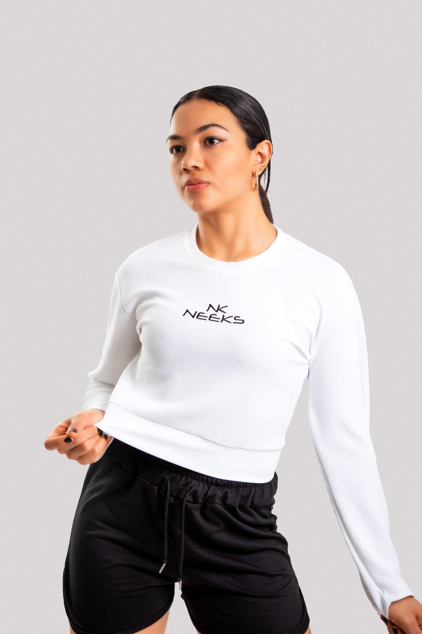 Cropped white Cotton Top